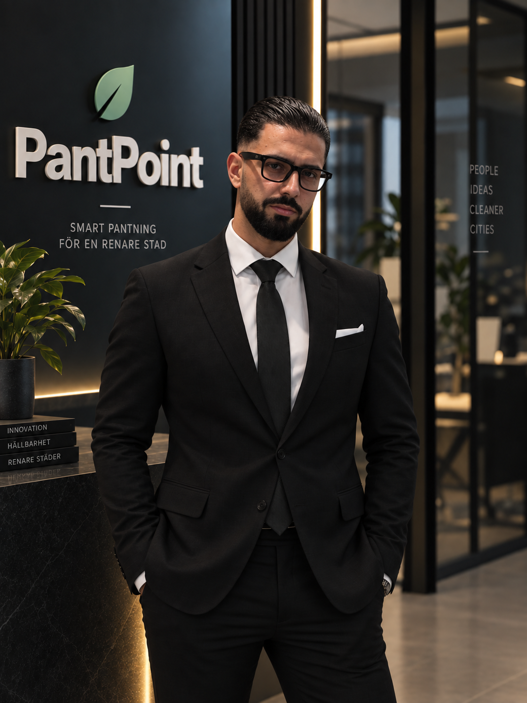 Porträtt av Eddie Korial, medgrundare av PantPoint